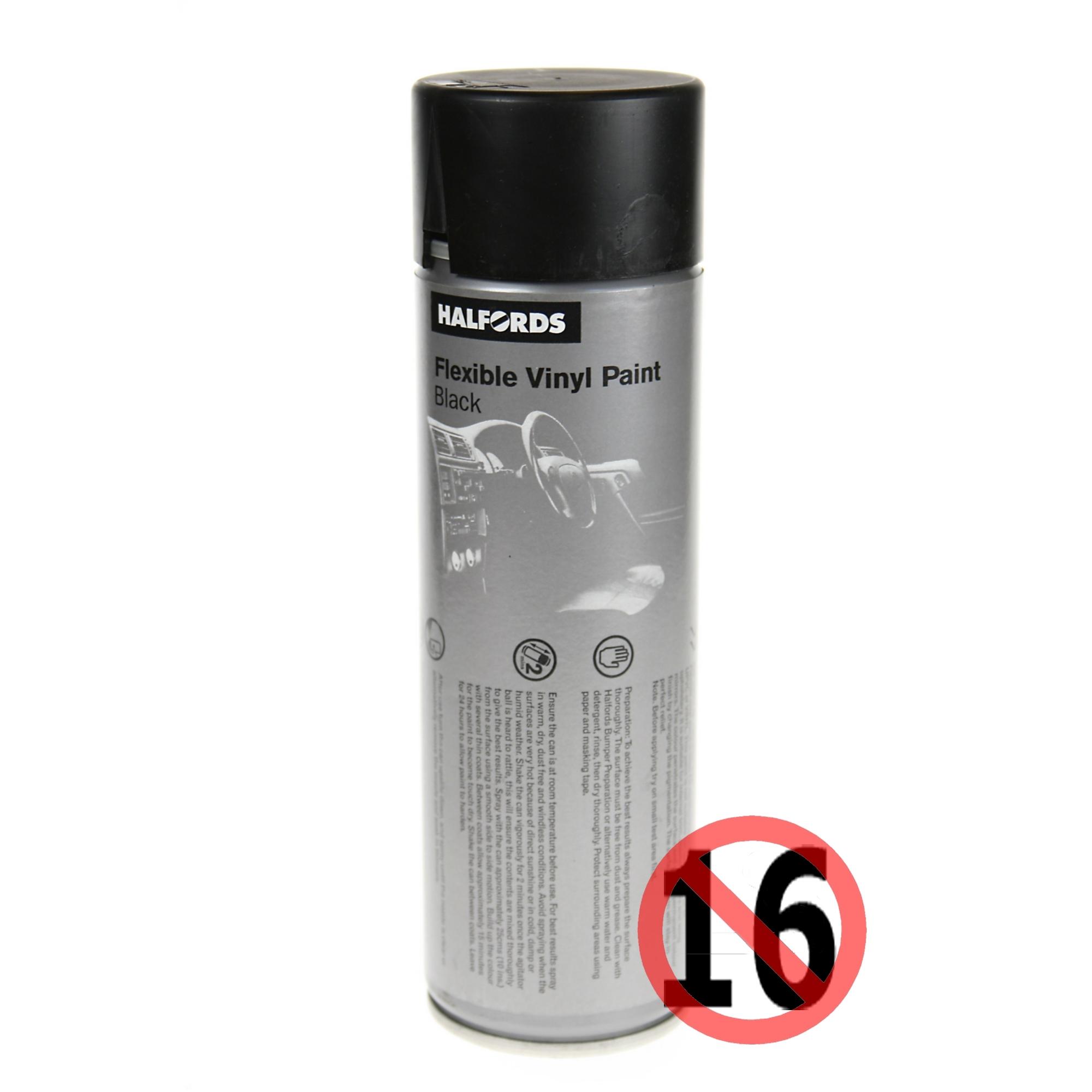 Halfords Flexible Vinyl Paint Black Halfords UK