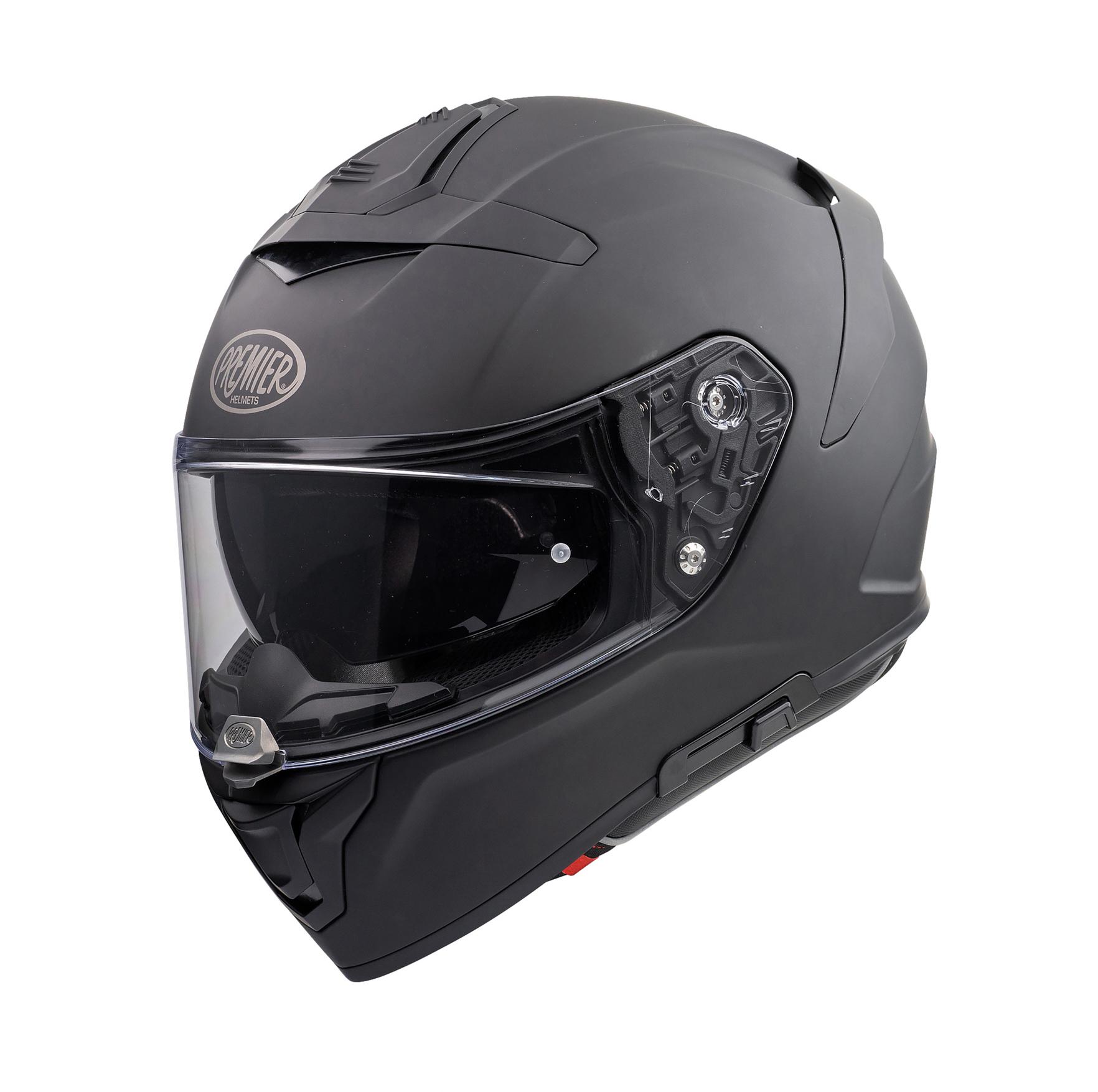 Premier Devil U9 Full Face Motorcycle Helmet - Matt Black, M