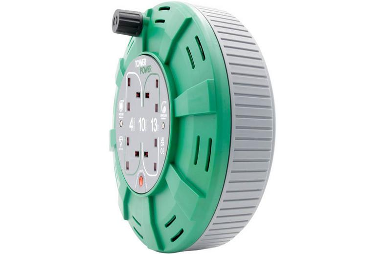 Tower 4 Socket 10 Metre 13 Amp Cassette Tower 4 Socket 10 Metre 13 Amp Cassette