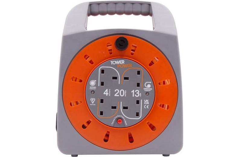 Tower 4 Socket 20 Metre 13 Amp Case Tower 4 Socket 20 Metre 13 Amp Case