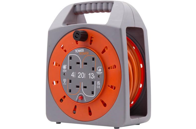 Tower 4 Socket 20 Metre 13 Amp Case Tower 4 Socket 20 Metre 13 Amp Case