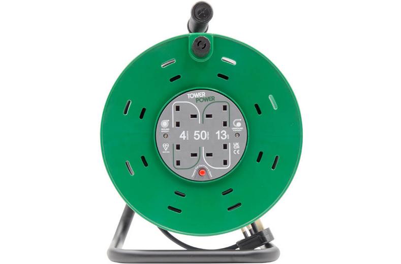 Tower 4 Socket 50 Metre 13 Amp Drum Tower 4 Socket 50 Metre 13 Amp Drum