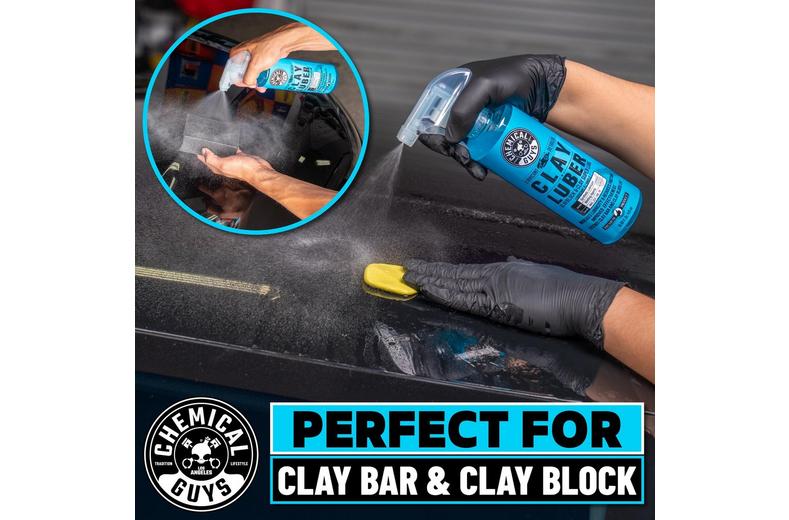 Chemical Guys Clay Bar & Luber Kit – Surface Contamination Remover (16oz Luber + Clay Bar)