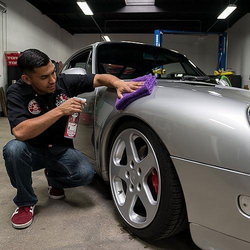 Chemical Guys Happy Ending Ultra Plush Edgeless Microfiber Towel, Purple (3 Pack)