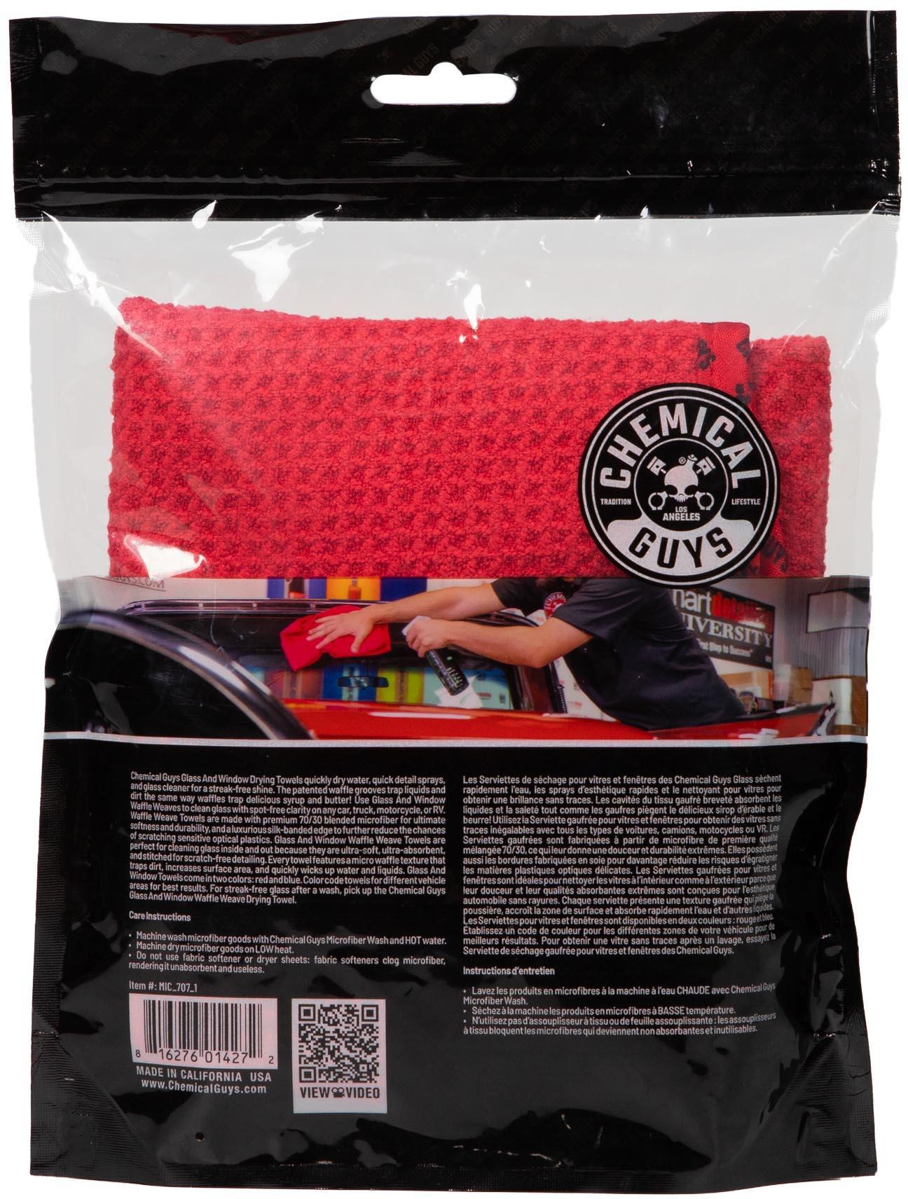 Chemical Guys Waffle Weave Glass & Window Microfiber Towel