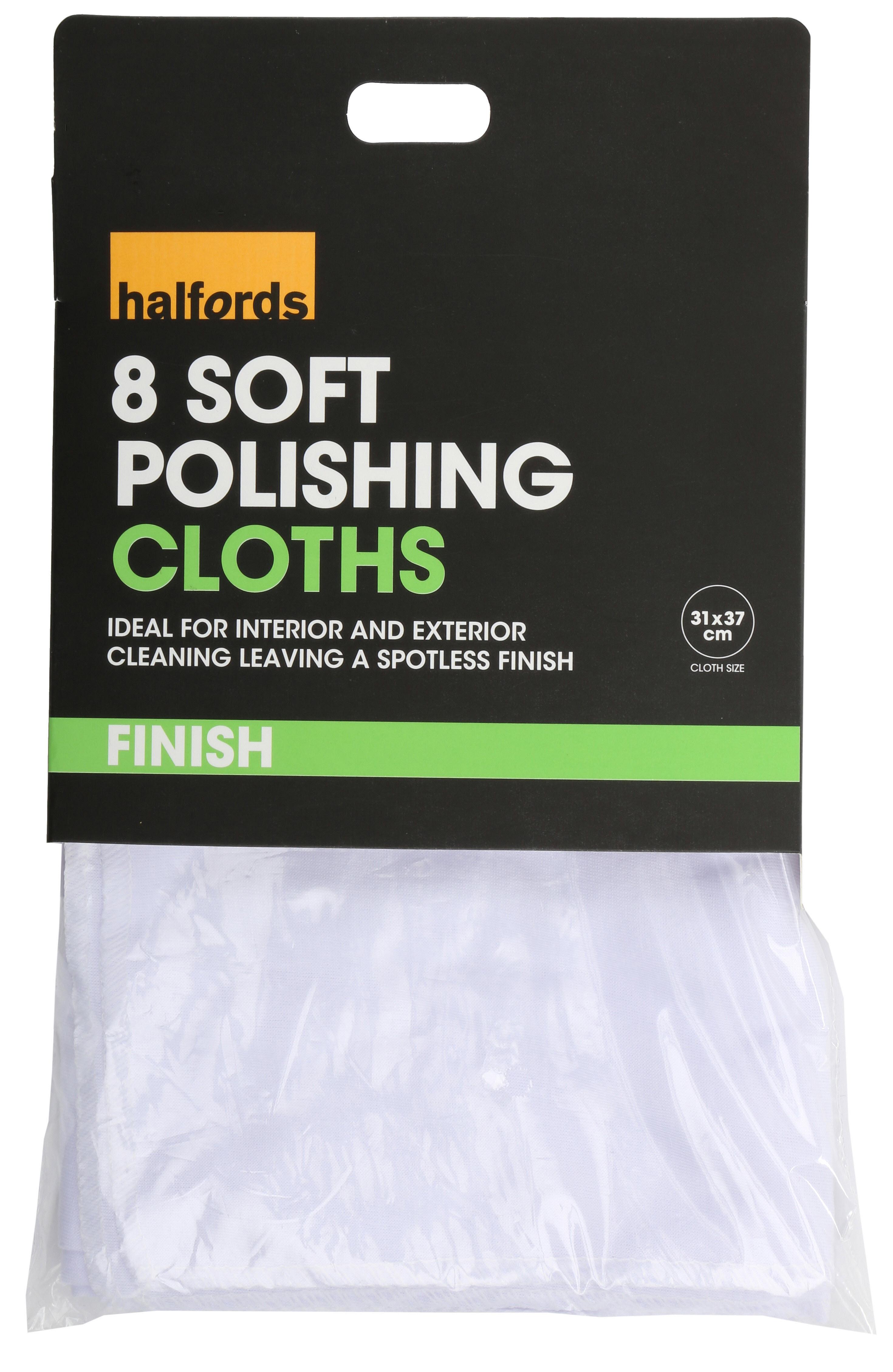 Halfords Soft Polishing Cloths X 8