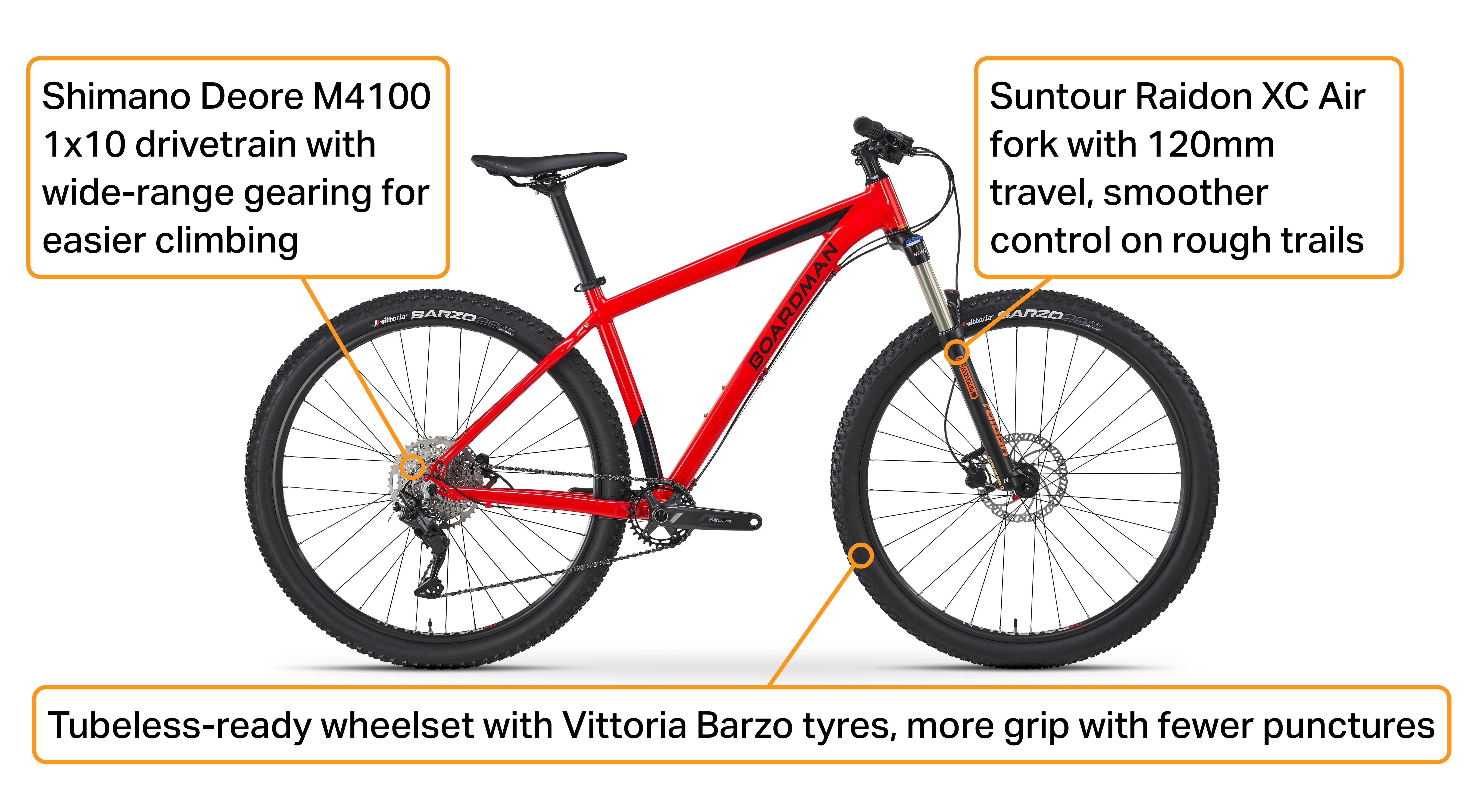 Boardman MHT 8.6 Mens Mountain Bike - Red, Large