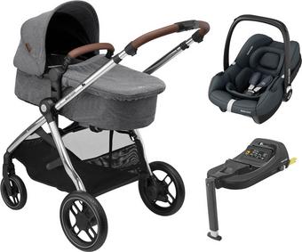 Maxi-Cosi Zelia Luxe, Cabriofix i-Size & Cabriofix i-Size Base Twillic Grey