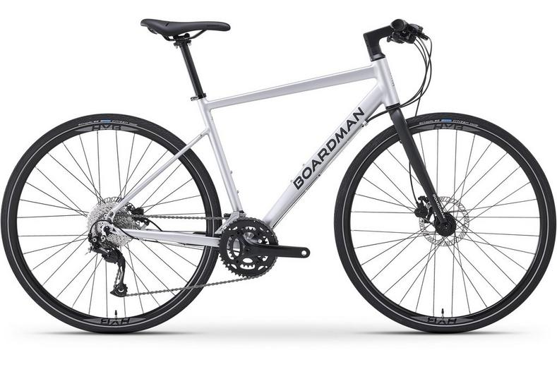 Boardman HYB 8.6 Mens Hybrid Bike - Silver - S, M, L Frames Boardman HYB 8.6 Mens Hybrid Bike - Silver - S, M, L Frames