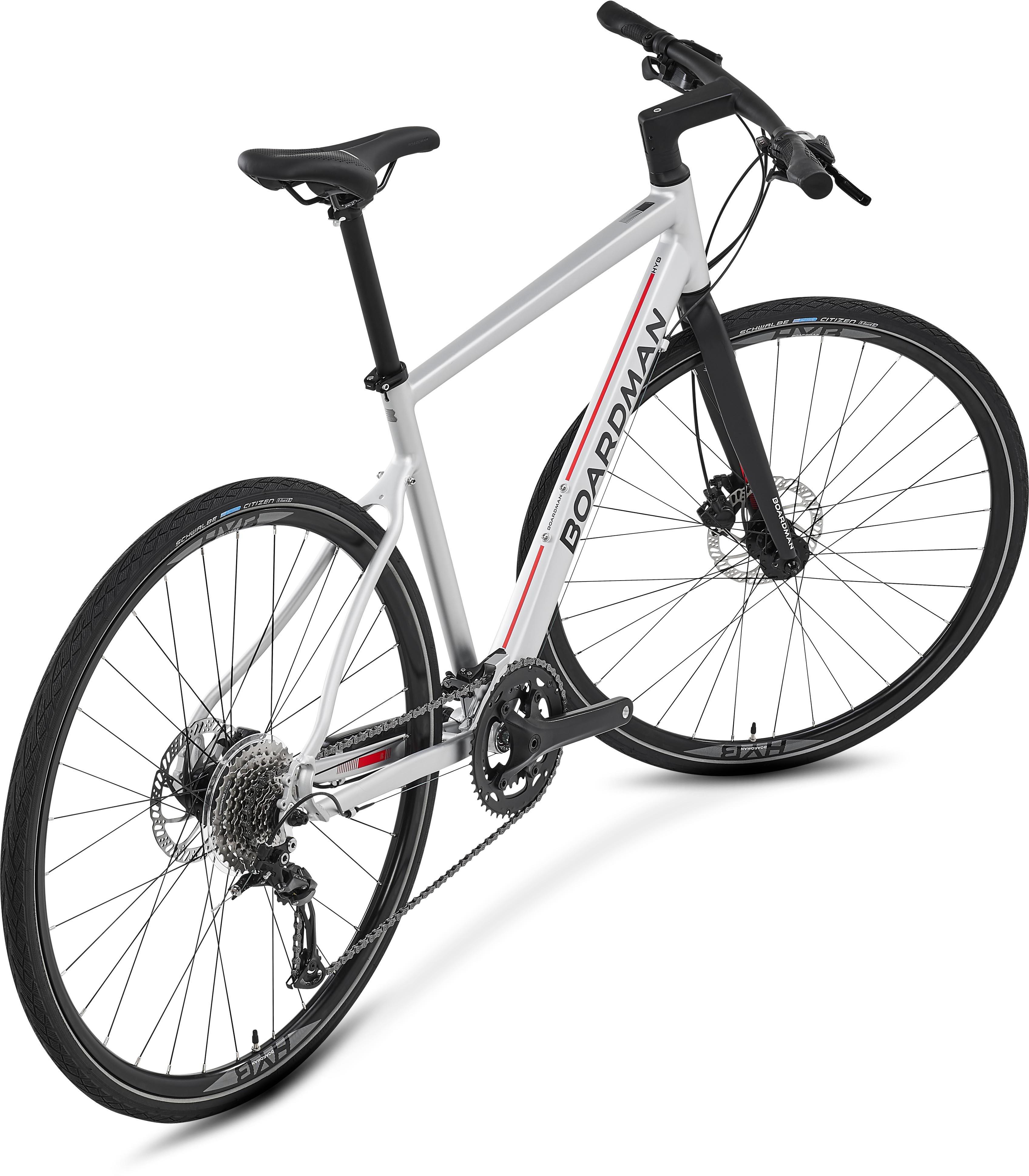 Boardman HYB 8.6 Mens Hybrid Bike - Silver - S, M, L Frames