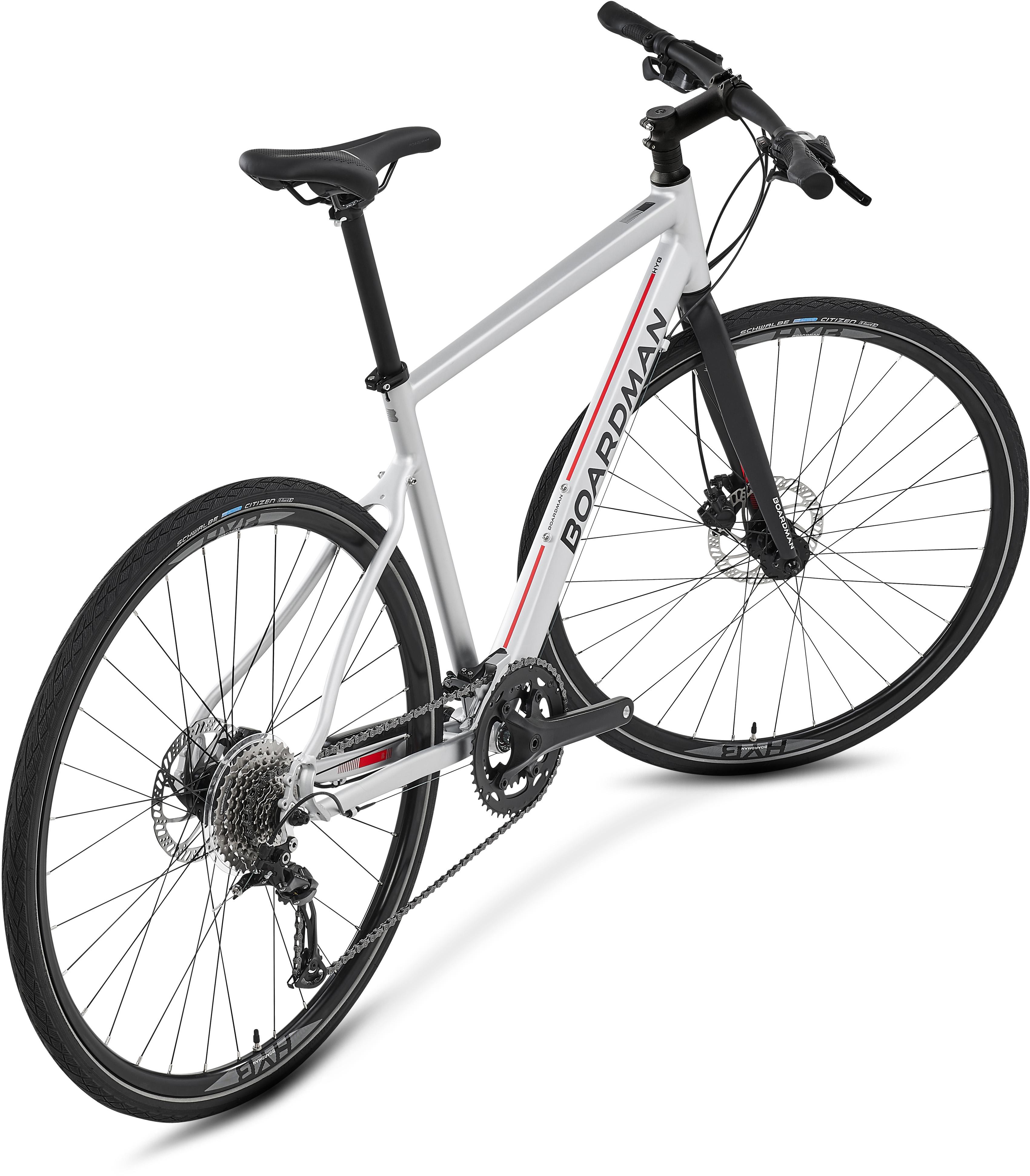Boardman HYB 8.6 Mens Hybrid Bike - Silver - S, M, L Frames