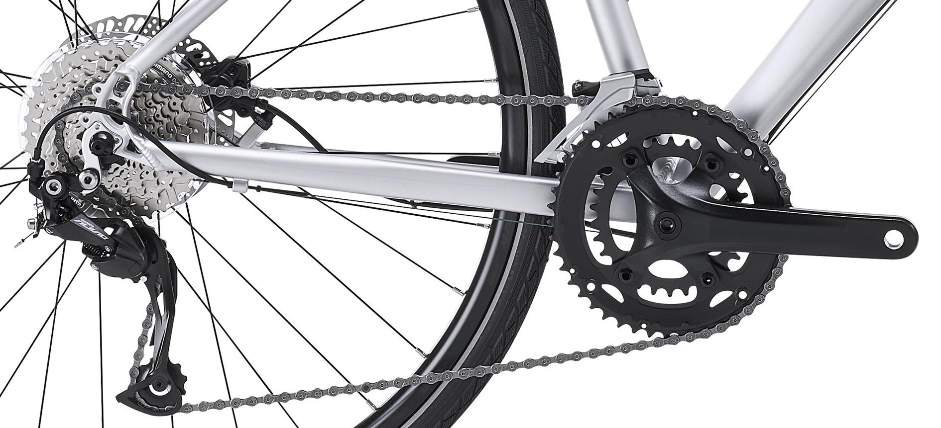 Boardman HYB 8.6 Mens Hybrid Bike - Silver - S, M, L Frames