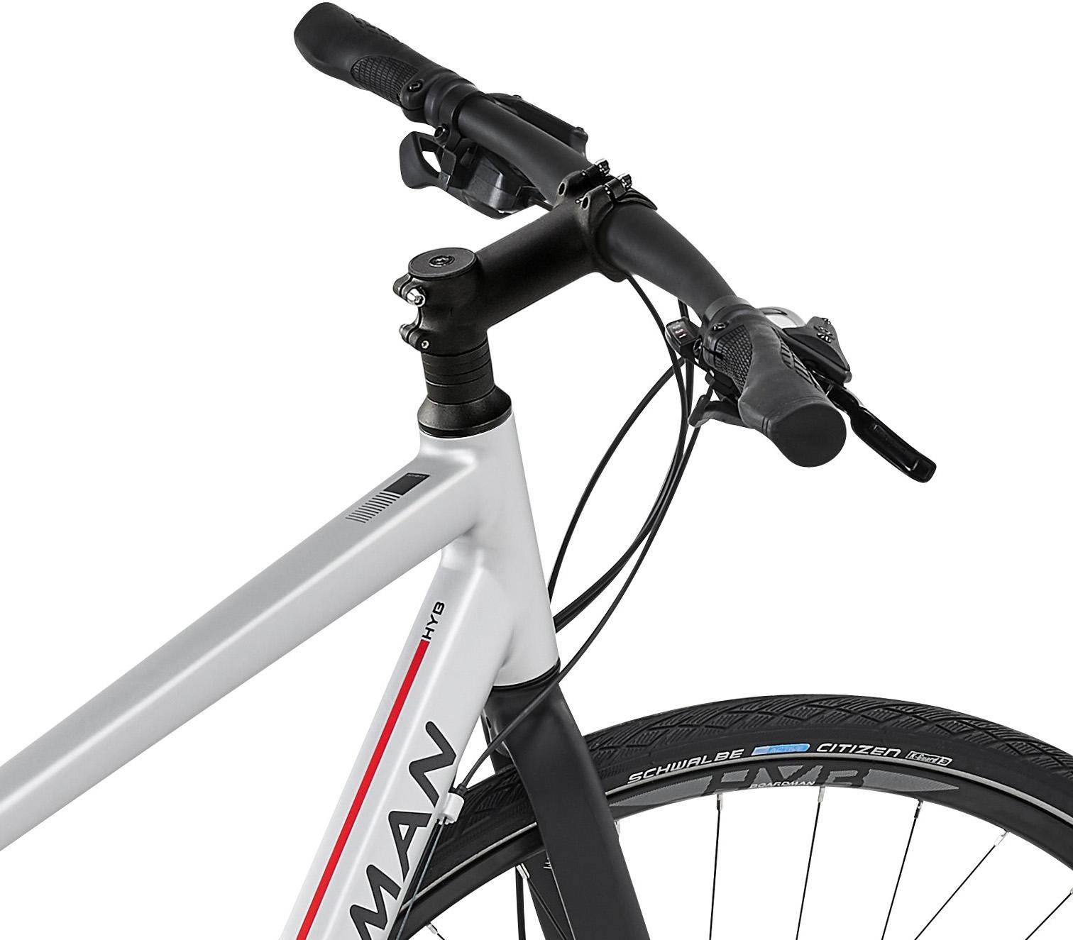 Boardman HYB 8.6 Mens Hybrid Bike Silver S M L Frames Halfords UK