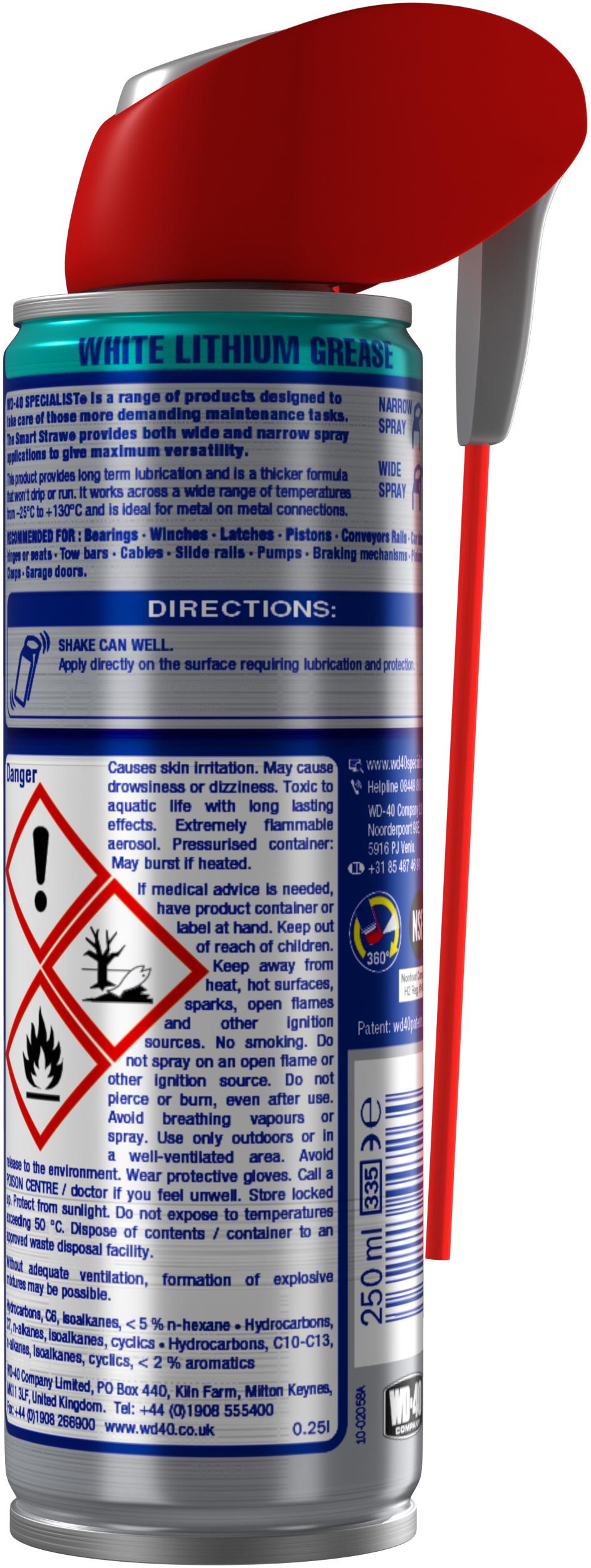 WD-40 Specialist High Performance White Lithium Grease 250ml