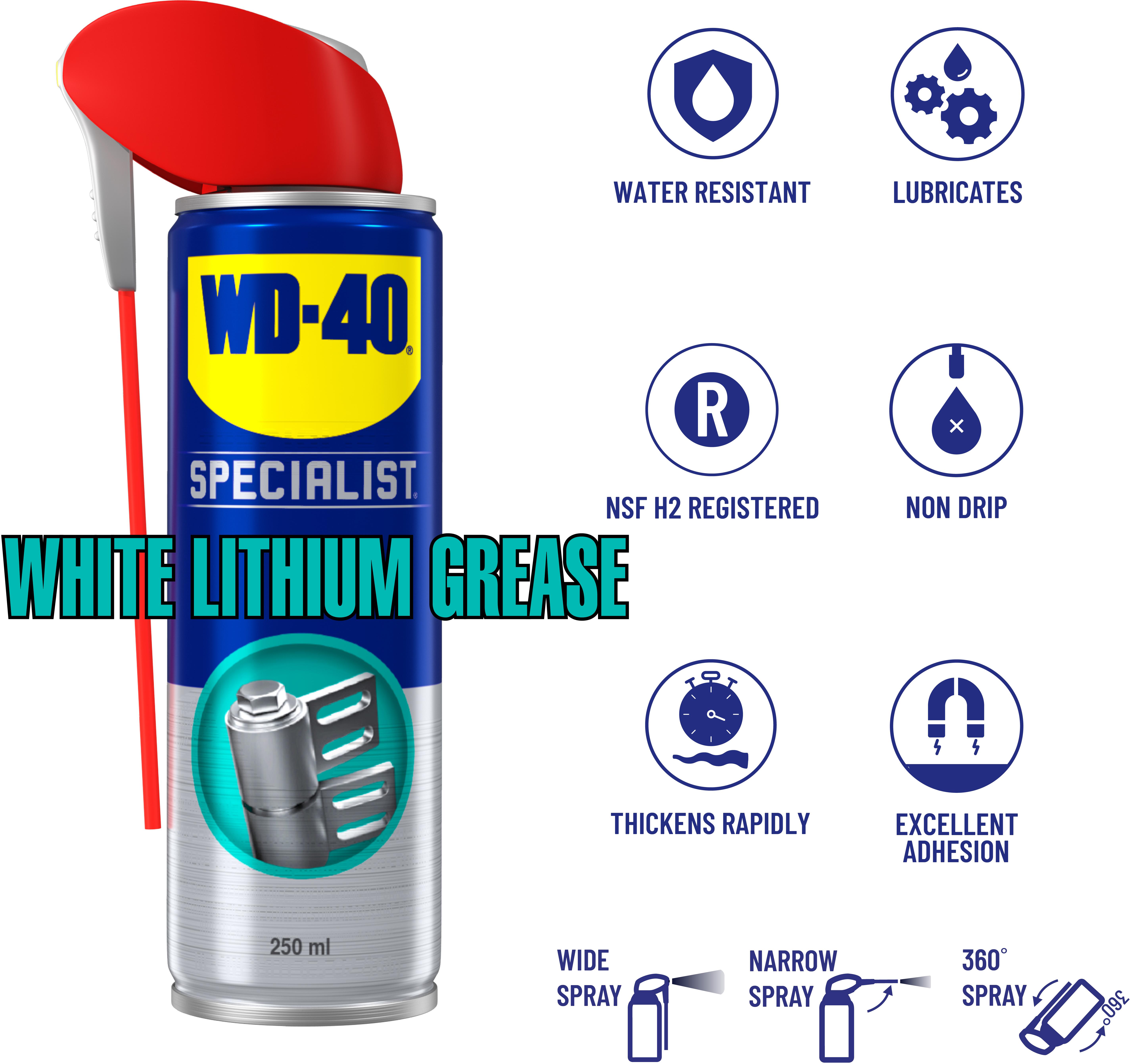 WD-40 Specialist High Performance White Lithium Grease 250ml
