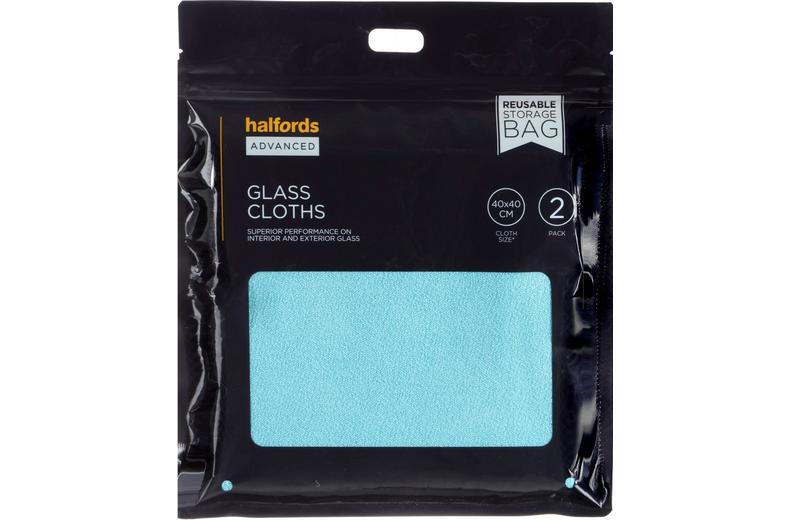 Halfords Advanced Pack of 2 Glass Cloths Halfords Advanced Pack of 2 Glass Cloths