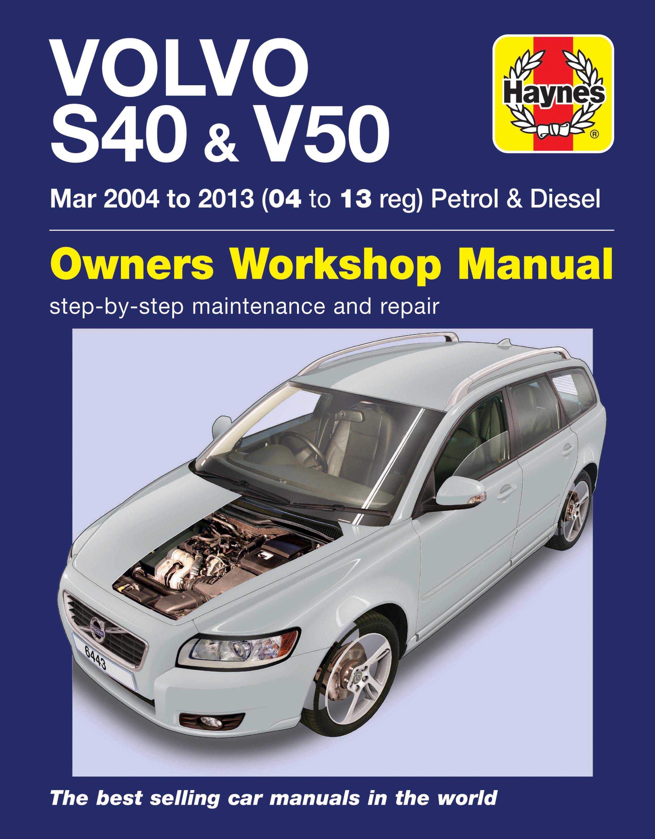 Haynes Volvo S40 And V50 Petrol/ Diesel (04-13) Manual