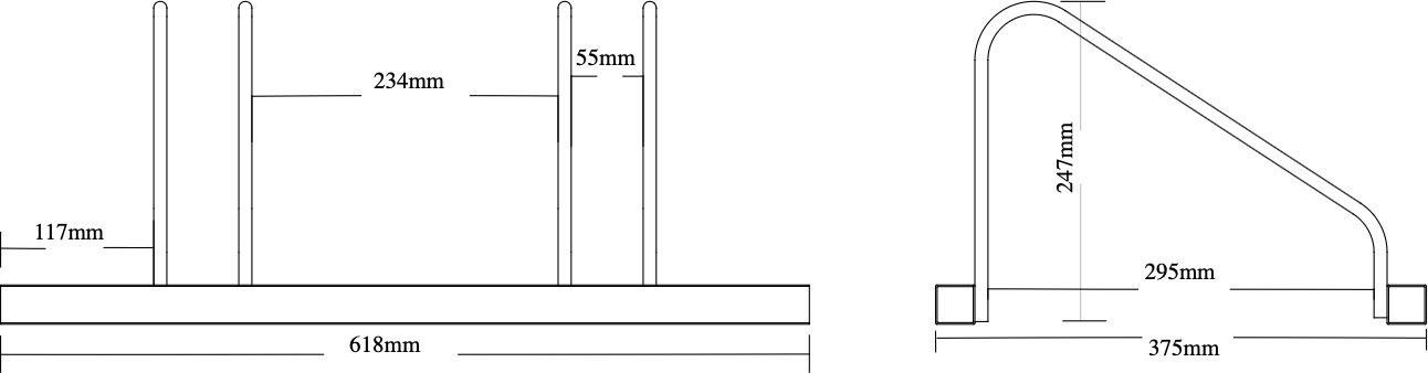 Halfords 2 Bike Modular Floor Rack Stand