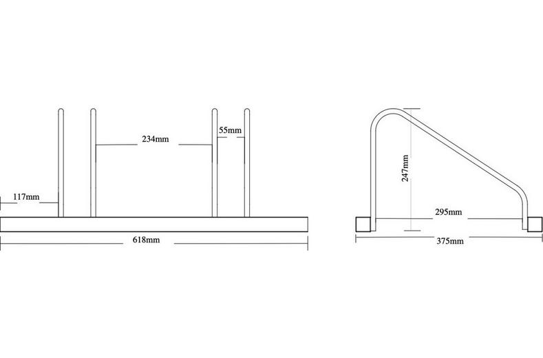 Halfords 2 Bike Modular Floor Rack Stand Halfords 2 Bike Modular Floor Rack Stand