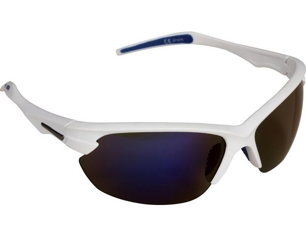 Halfords Half Frame Polarised Sunglasses - White and Blue