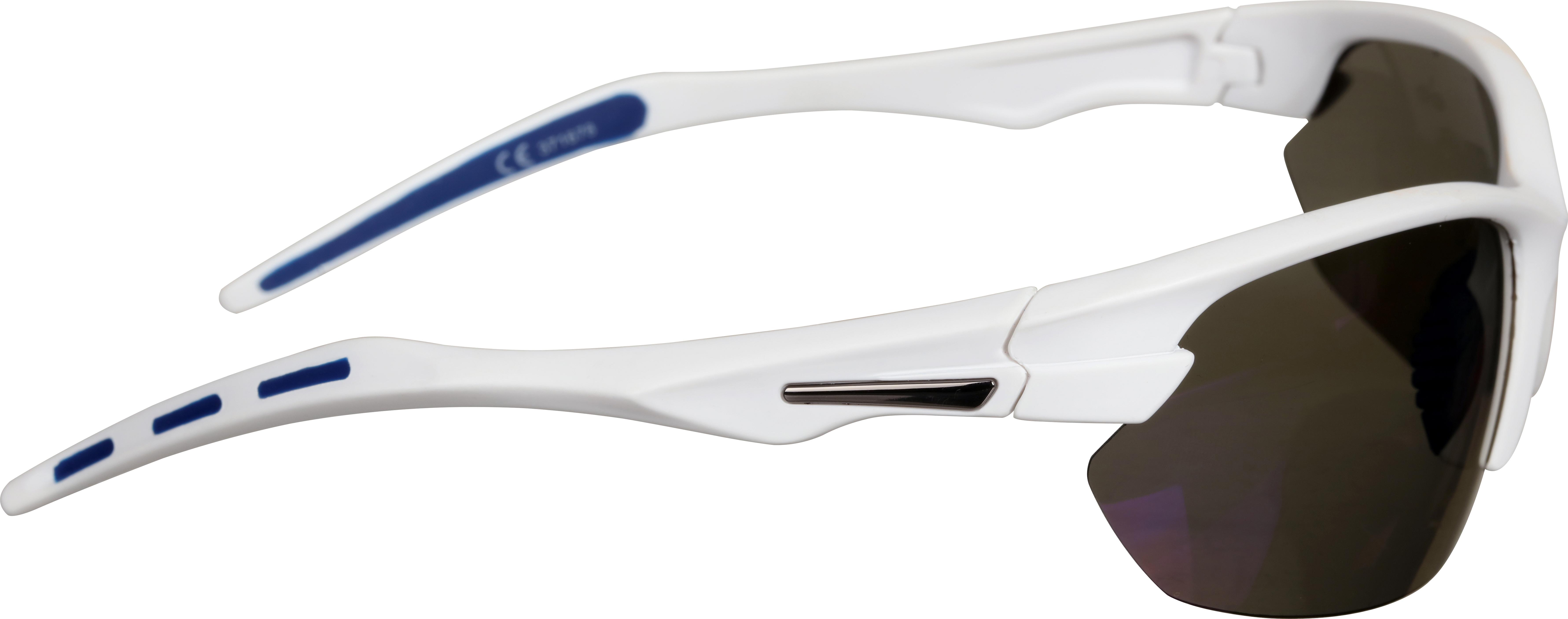 Halfords Half Frame Polarised Sunglasses - White and Blue