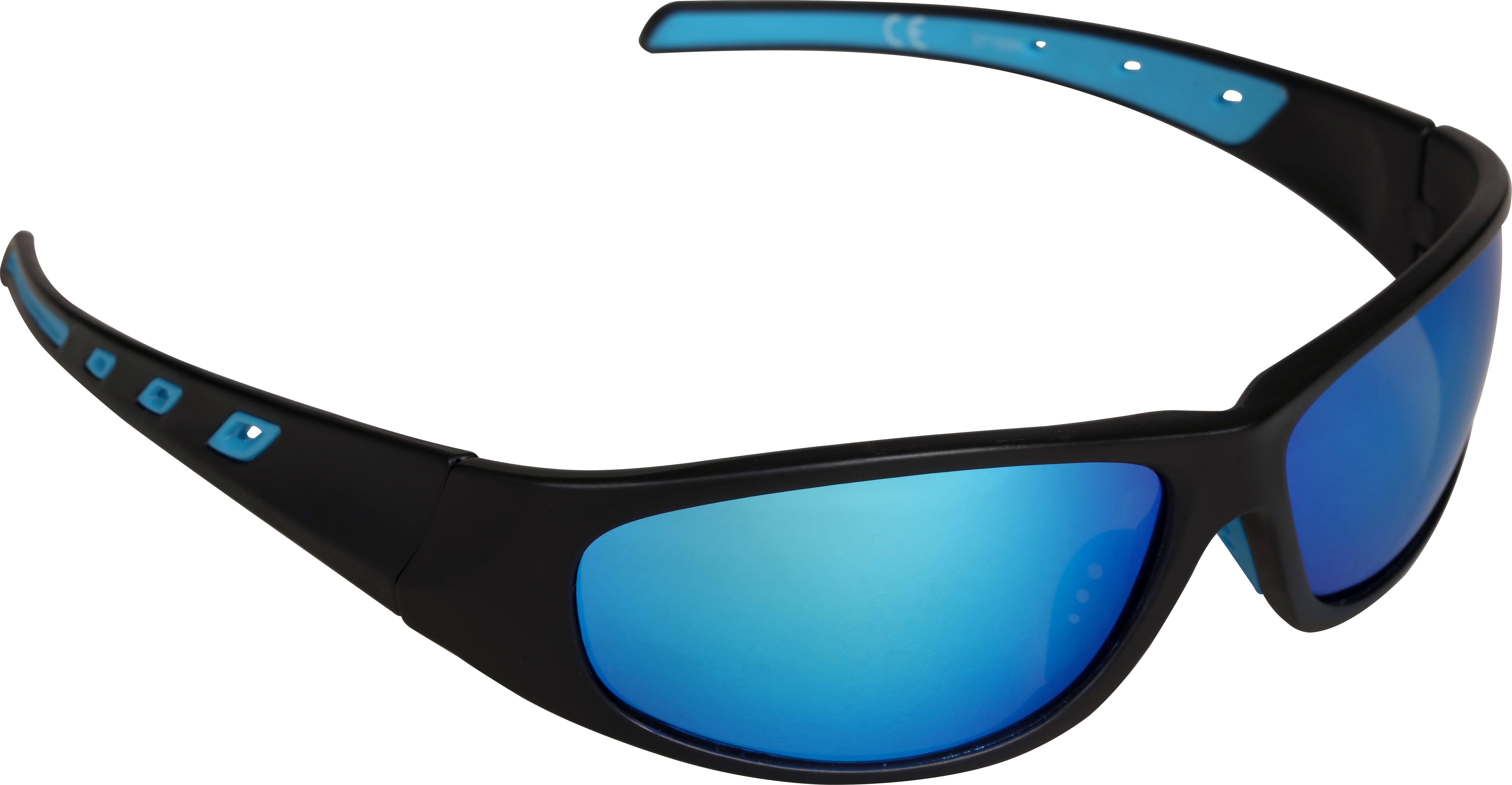 Halfords Full Frame Polarised Sunglasses - Black And Blue