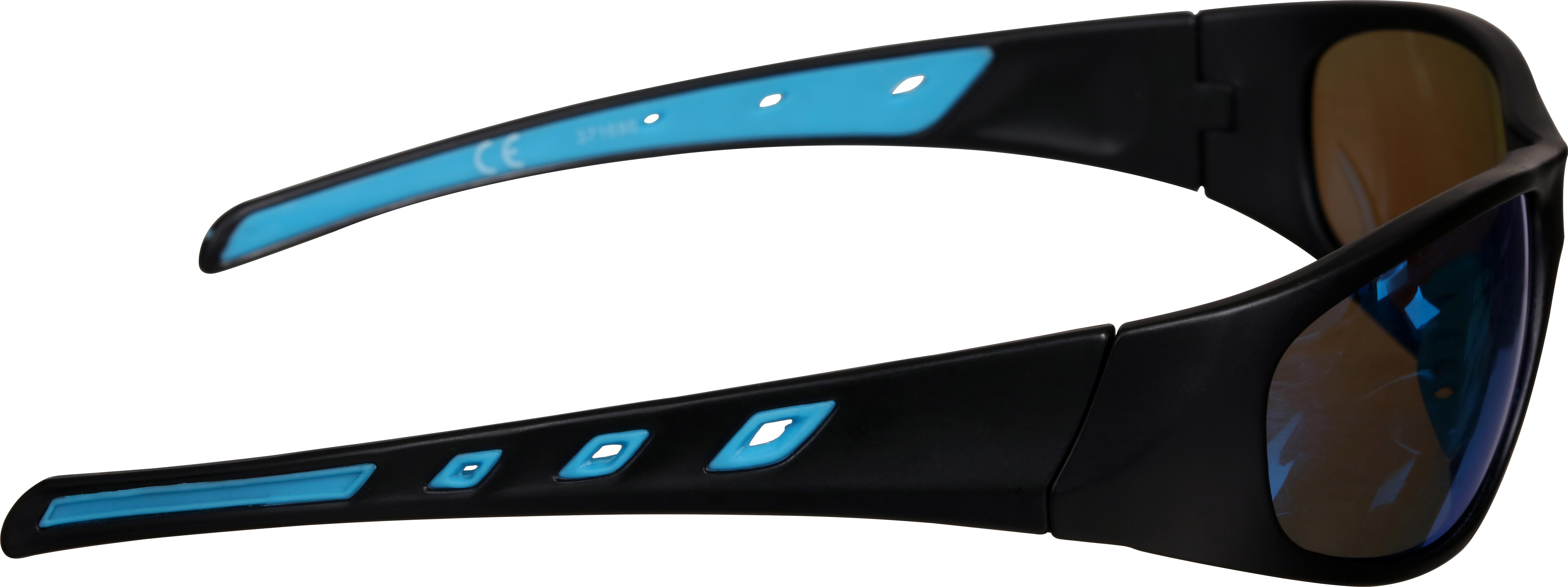 Halfords Full Frame Polarised Sunglasses - Black and Blue