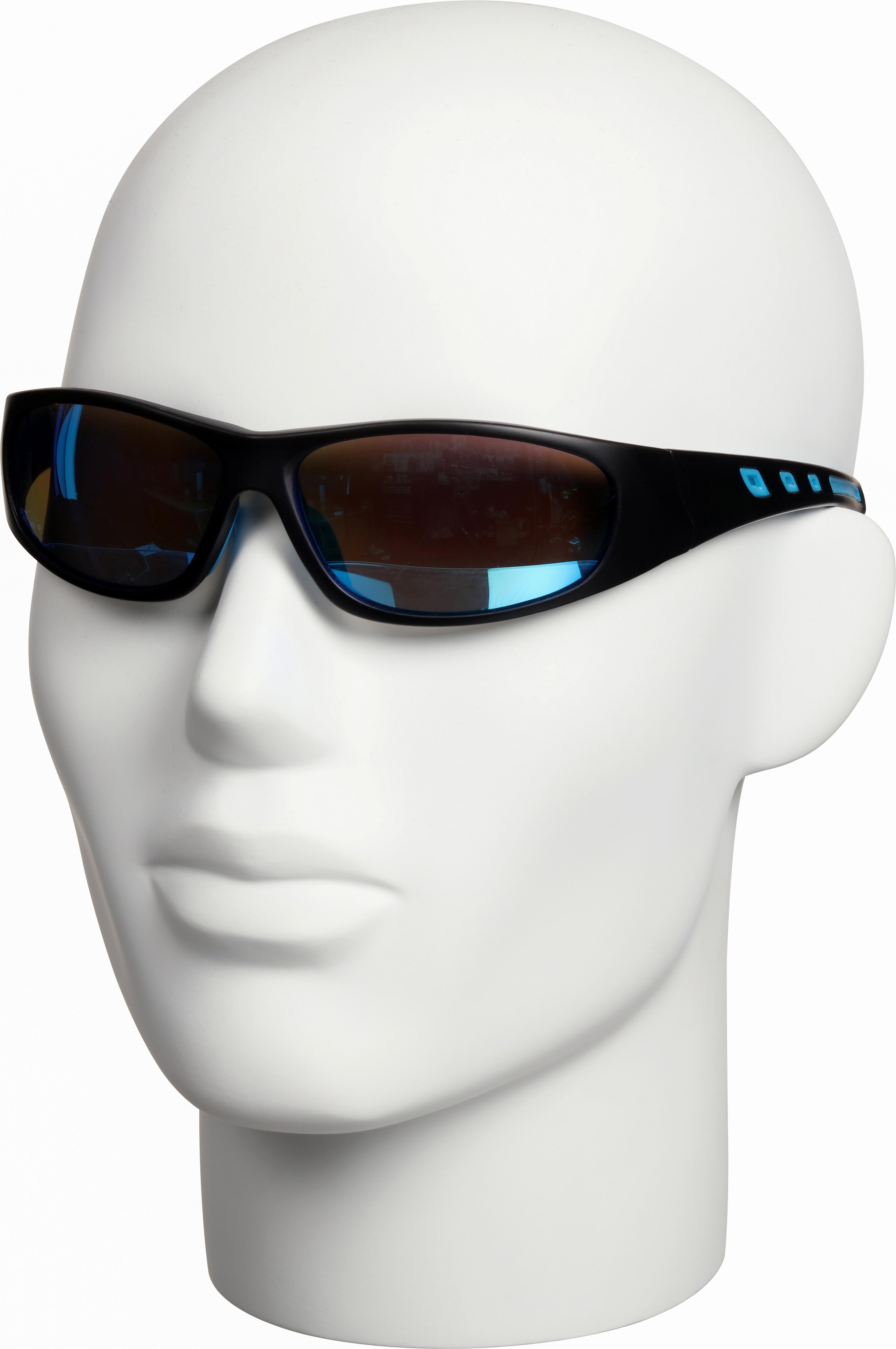 Halfords Full Frame Polarised Sunglasses - Black and Blue