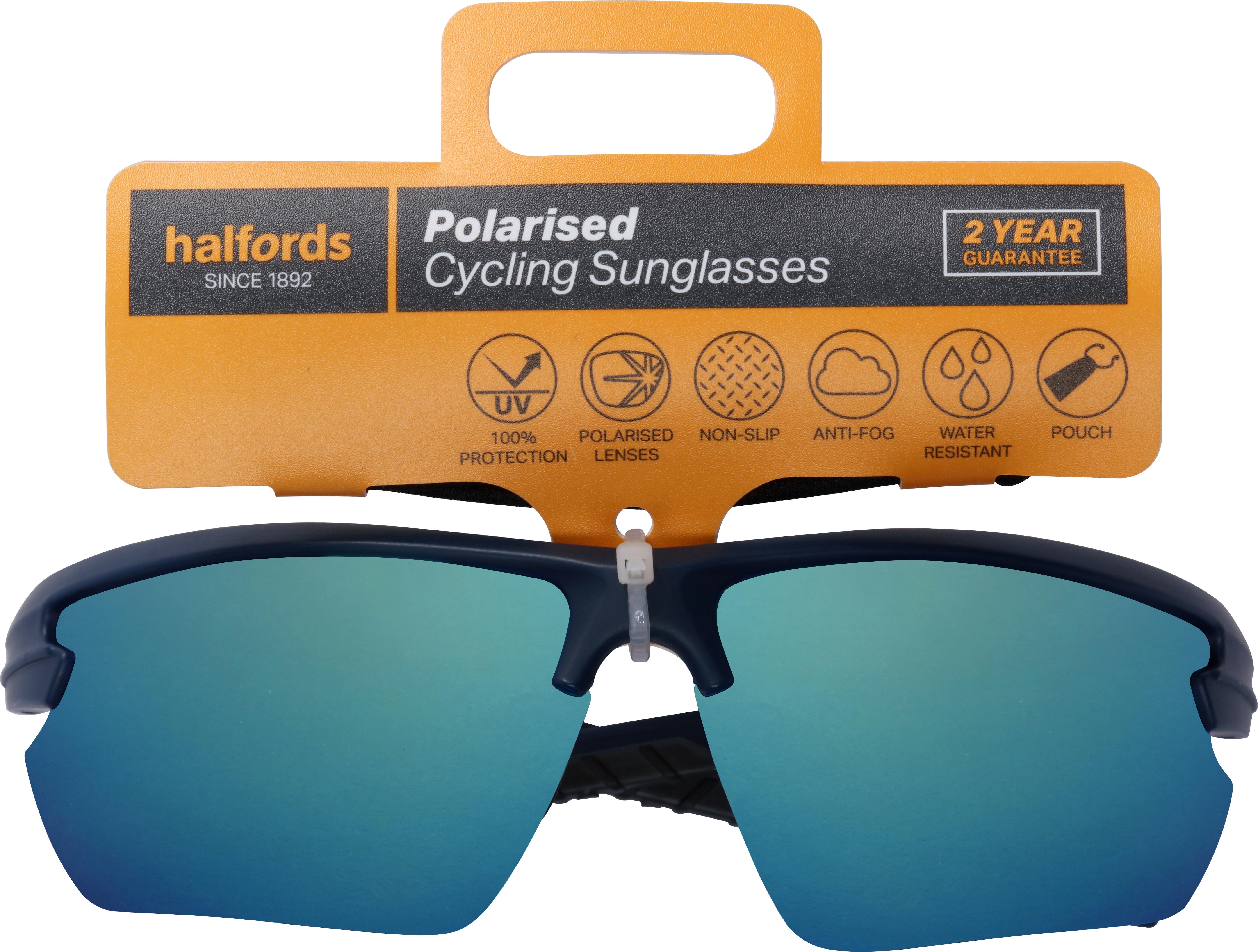 Halfords Full Wrap Around Sunglasses - Teal and Black