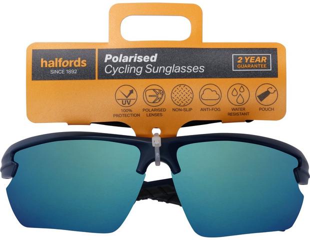 Halfords Full Wrap Around Sunglasses - Teal And Black