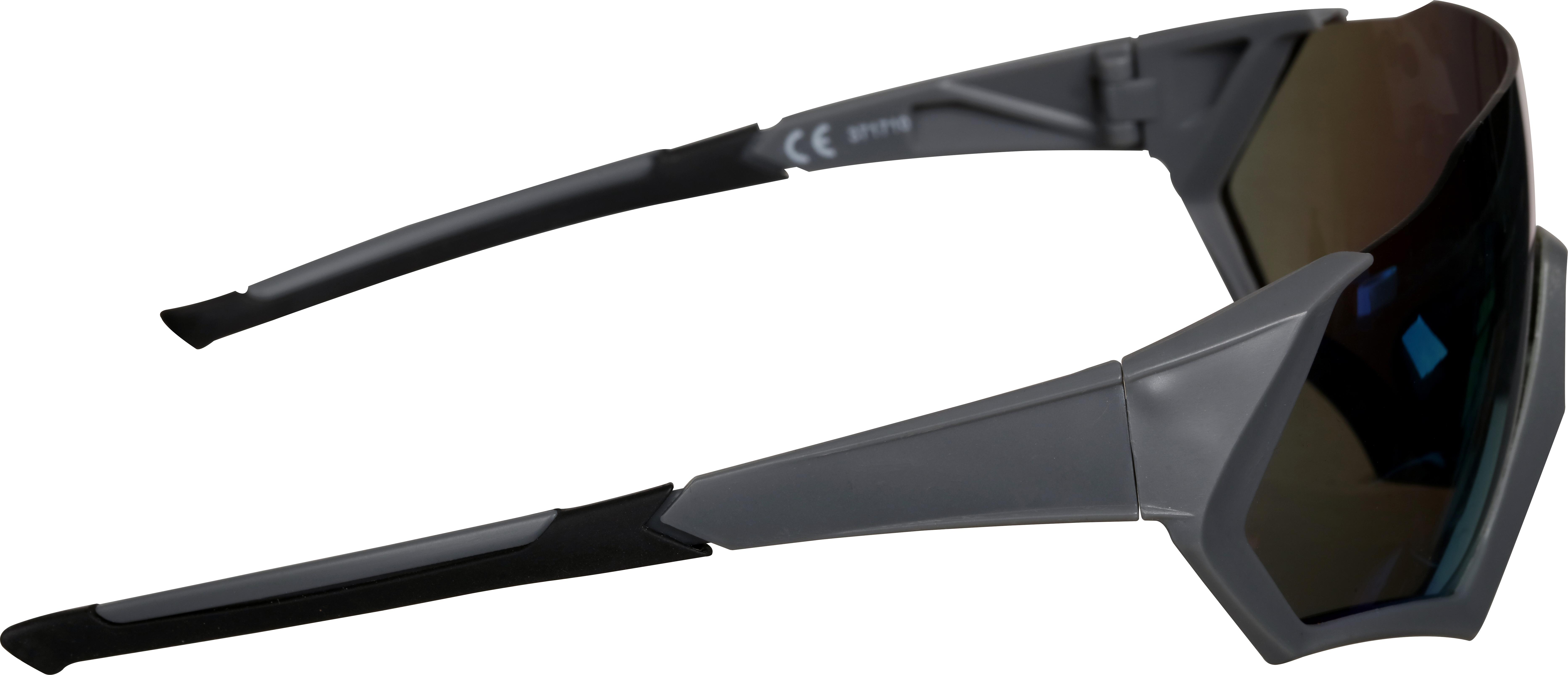 Halfords Goggle Style  Half Frame Sunglasses - Grey and Rainbow