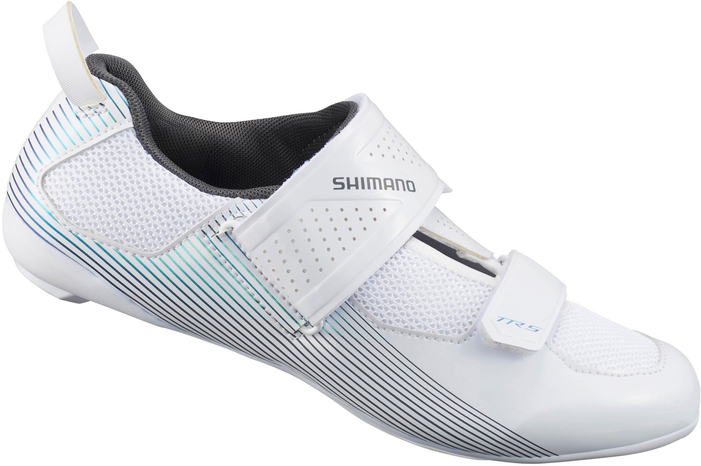 Halfords Shimano TR501W Women's Triathlon Shoes, White, 40 | Extra 8% off for BC Members
