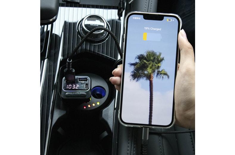 Halfords FM Transmitter with USB A & USB C Halfords FM Transmitter with USB A & USB C