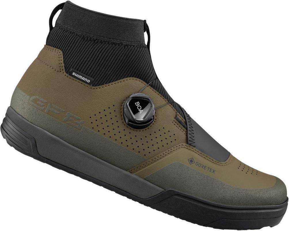 Halfords Shimano Gf800 Gore-Tex Flat Pedal Mtb Shoes, Khaki, 42 | Extra 8% off for BC Members