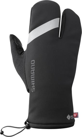 Shimano Unisex, WINDSTOPPER® PRIMALOFT® 2X2 Gloves, Black, Size XL