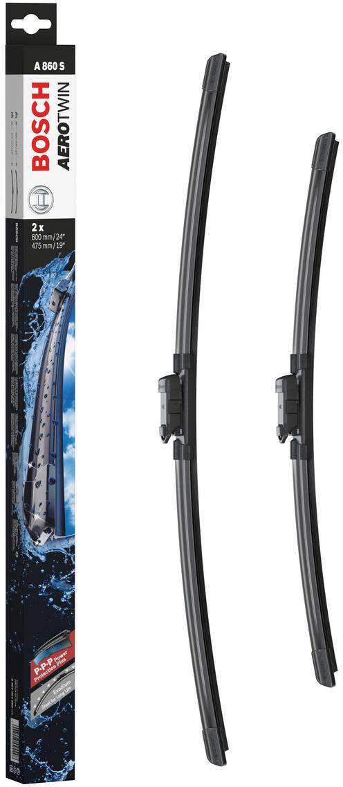 Bosch A860S Aerotwin Flat Wiper Blade Set - Front Pair
