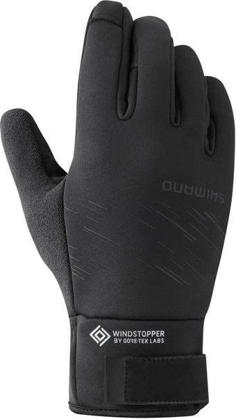 Shimano Unisex, WINDSTOPPER® Insulated Gloves, Black, Size M