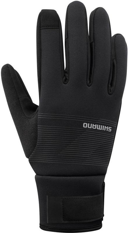 Halfords Shimano Unisex, Windbreak Thermal Gloves, Black, Size L | Extra 8% off for BC Members