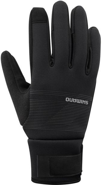 Shimano Unisex, Windbreak Thermal Gloves, Black, Size S
