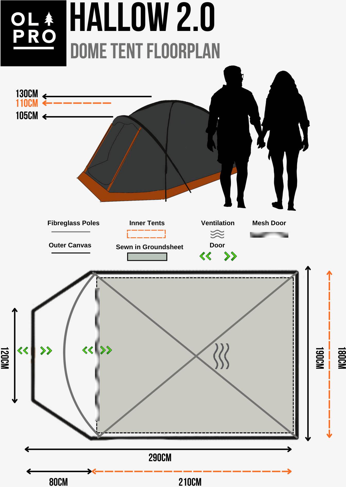 Hallow 2 Person Tent