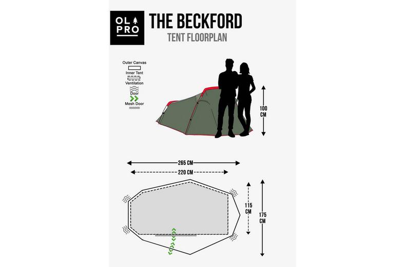 Beckford Lightweight 2 Person Tent (Ripstop) (Ex Voyager) Beckford Lightweight 2 Person Tent (Ripstop) (Ex Voyager)