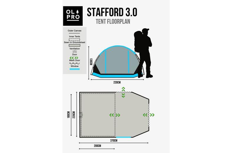 The Stafford 3 Person Tent The Stafford 3 Person Tent