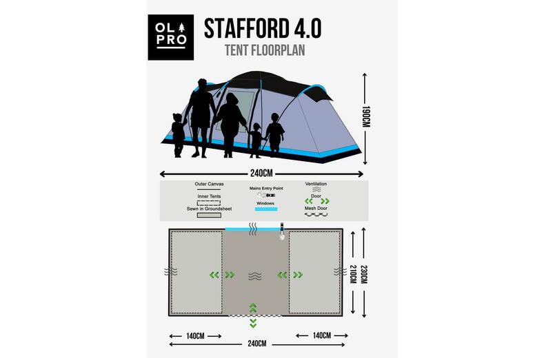 The Stafford 4 Person Tent The Stafford 4 Person Tent