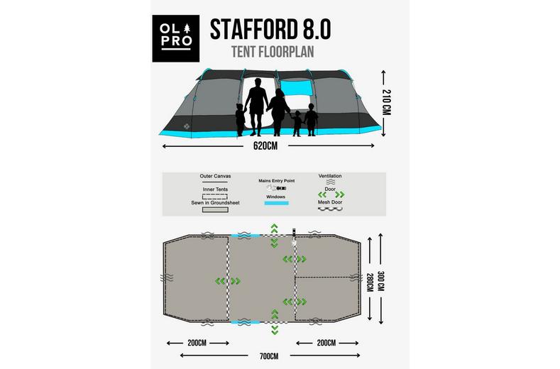 The Stafford 8 Person Tent The Stafford 8 Person Tent