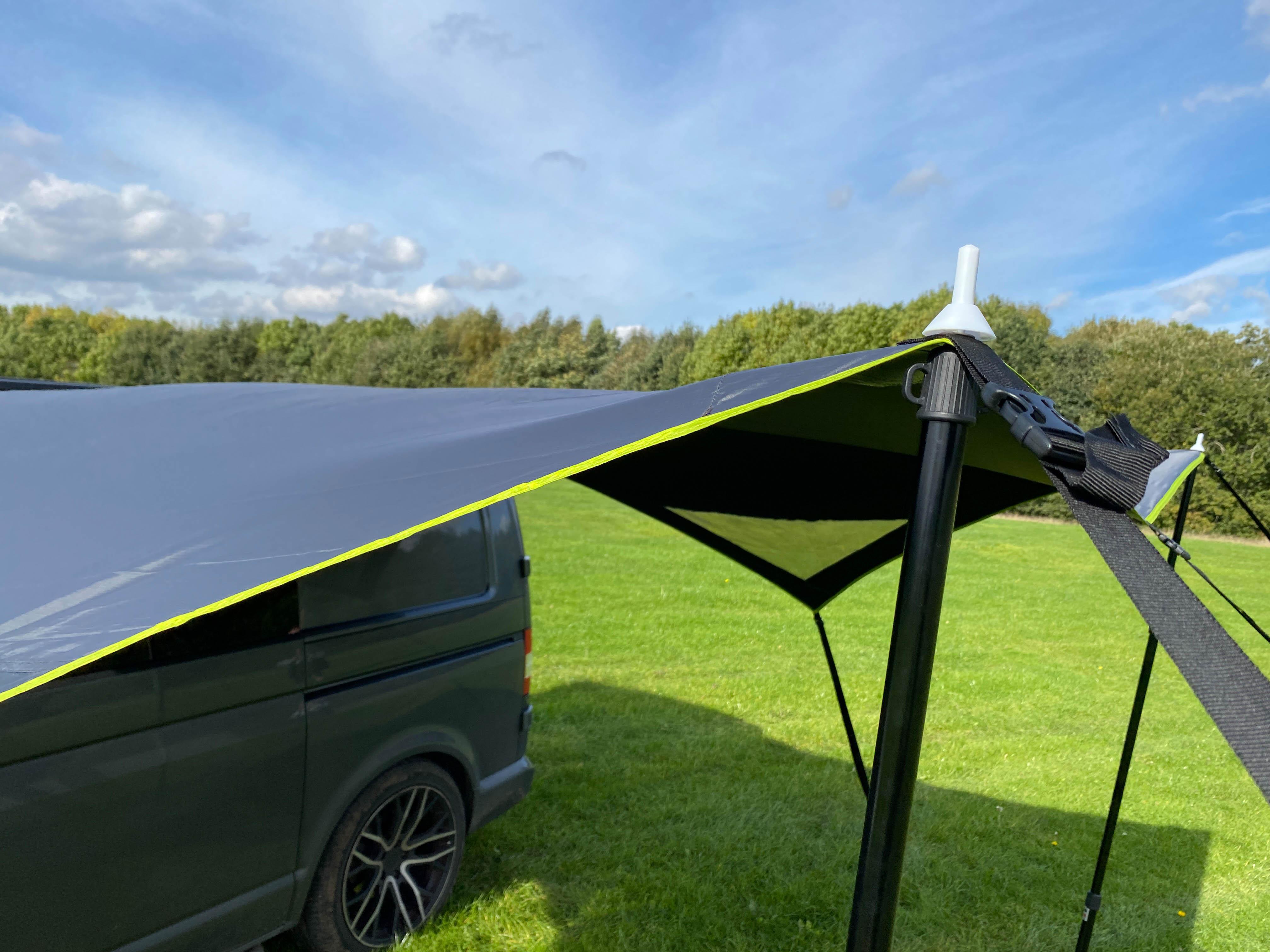 Modern Shade Canopy (Charcoal & Lime)