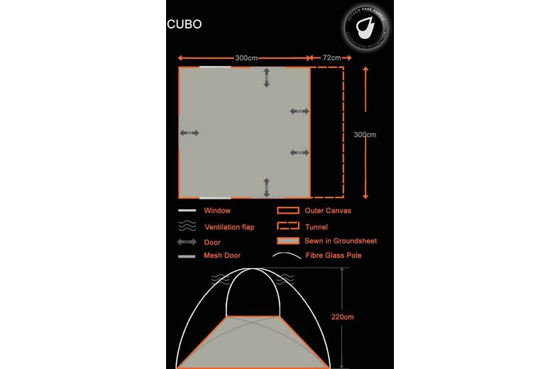 Cubo v2 - Campervan awning (Fibreglass Poles) Cubo v2 - Campervan awning (Fibreglass Poles)