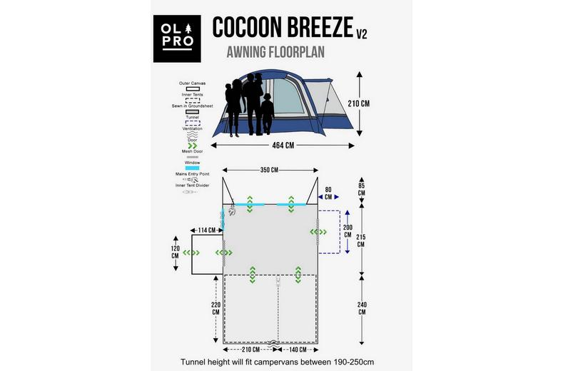 Cocoon Breeze v2 Campervan Awning (Blue/ Grey) Cocoon Breeze v2 Campervan Awning (Blue/ Grey)