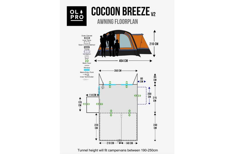 Cocoon Breeze v2 Campervan Awning (Orange/ Grey) Cocoon Breeze v2 Campervan Awning (Orange/ Grey)