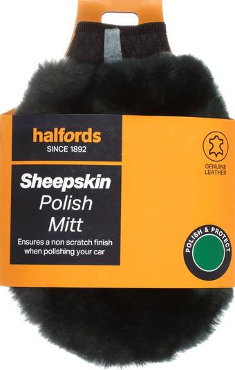 Halfords Sheepskin Polish Mitt