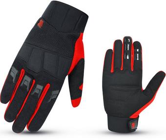 Red store mtb gloves